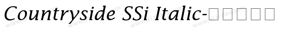 Countryside SSi Italic字体转换